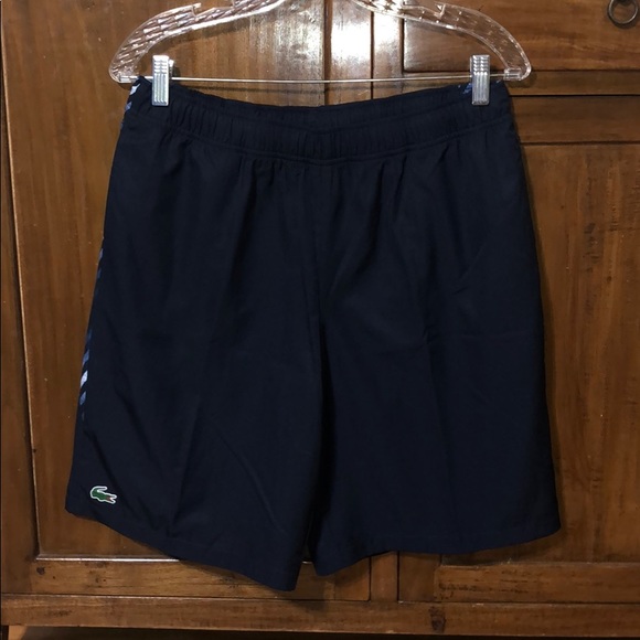 navy blue lacoste shorts